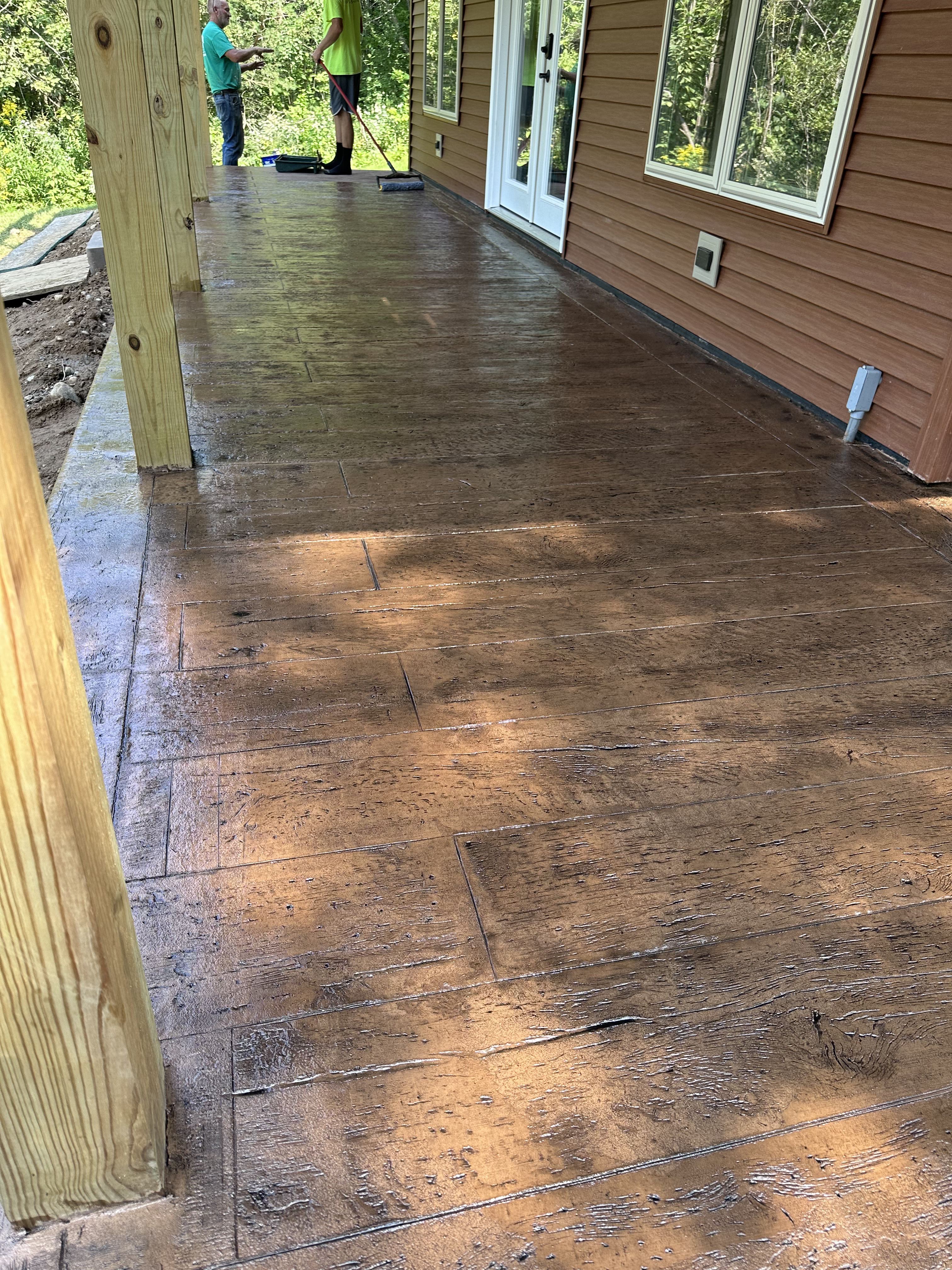 Custom concrete patio installation in Marathon County, WI
