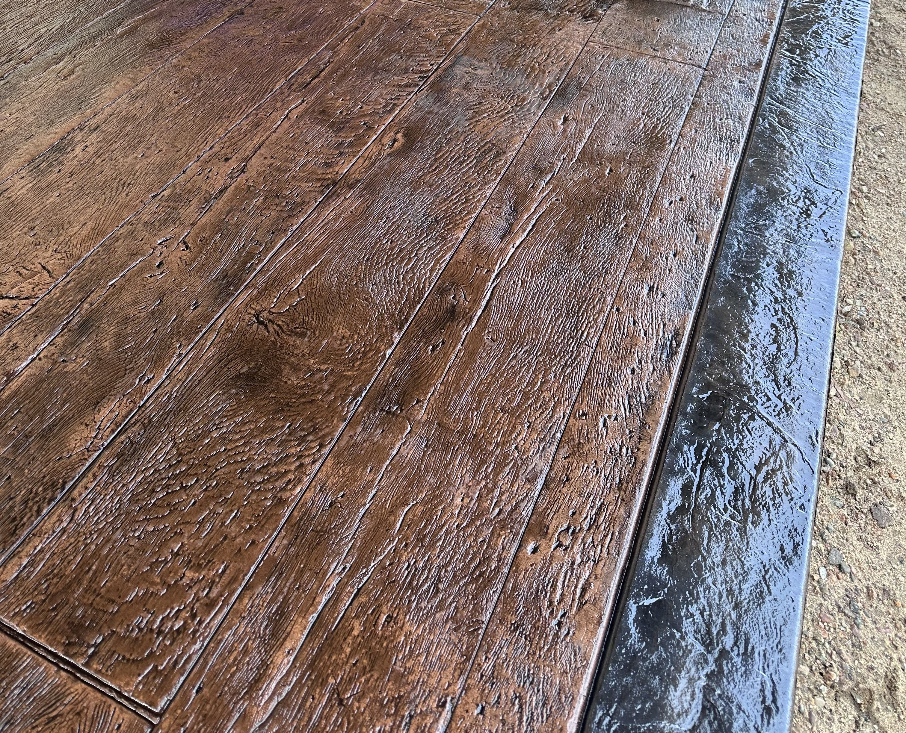 Stamped decorative concrete patio in Marathon County