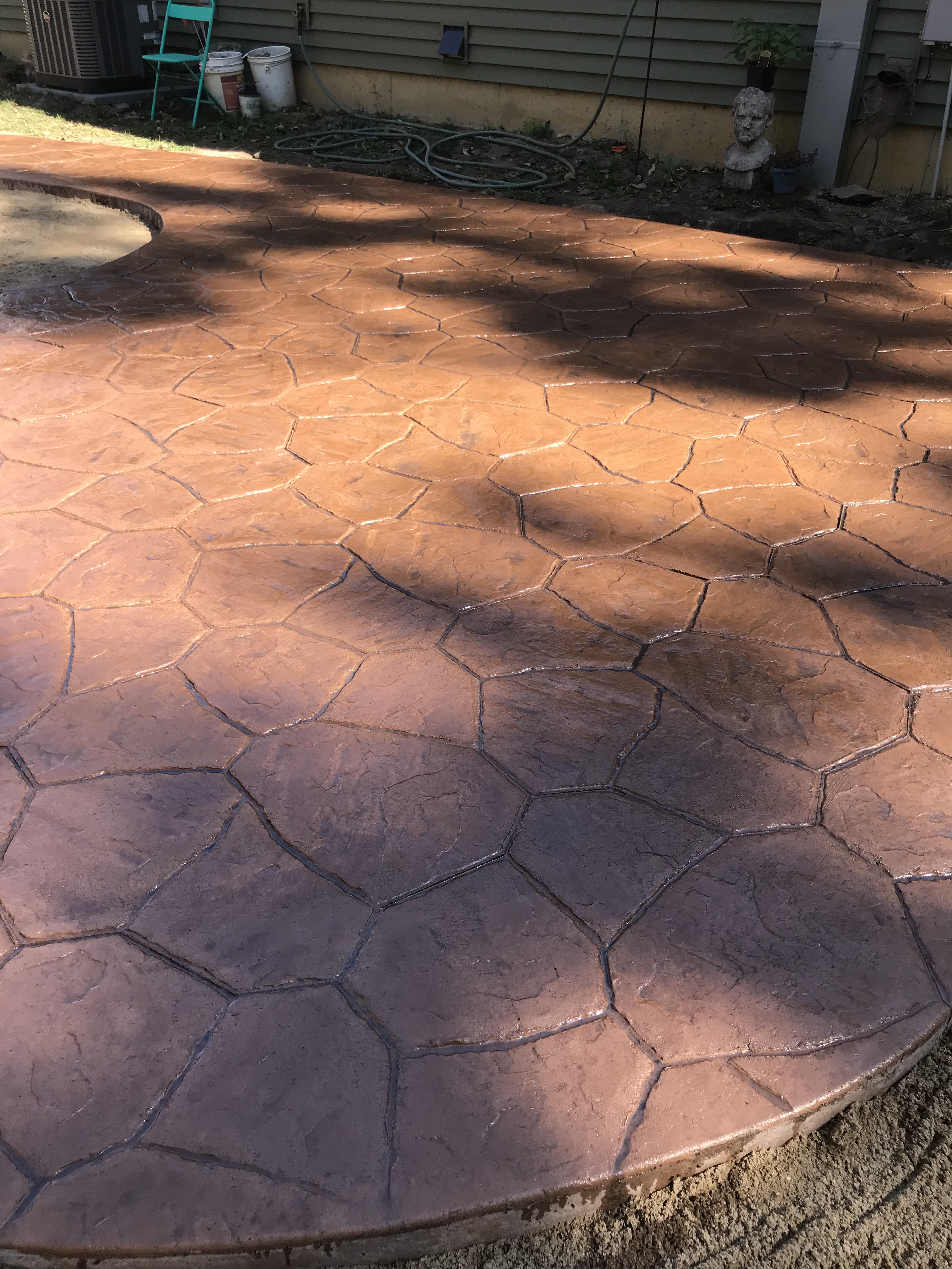 Stamped concrete patio installation in Marathon County, WI