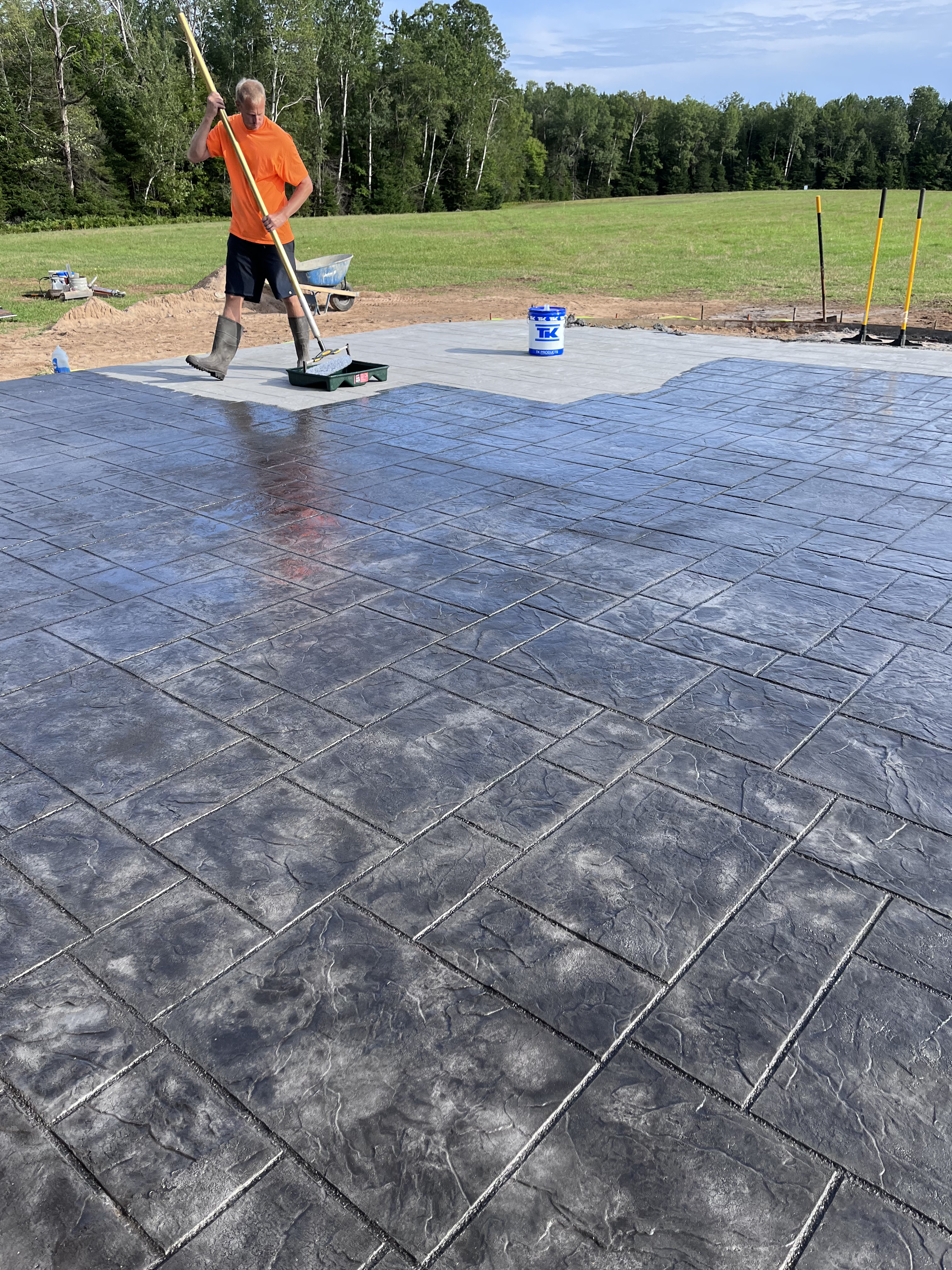 Decorative concrete installation Weston WI
